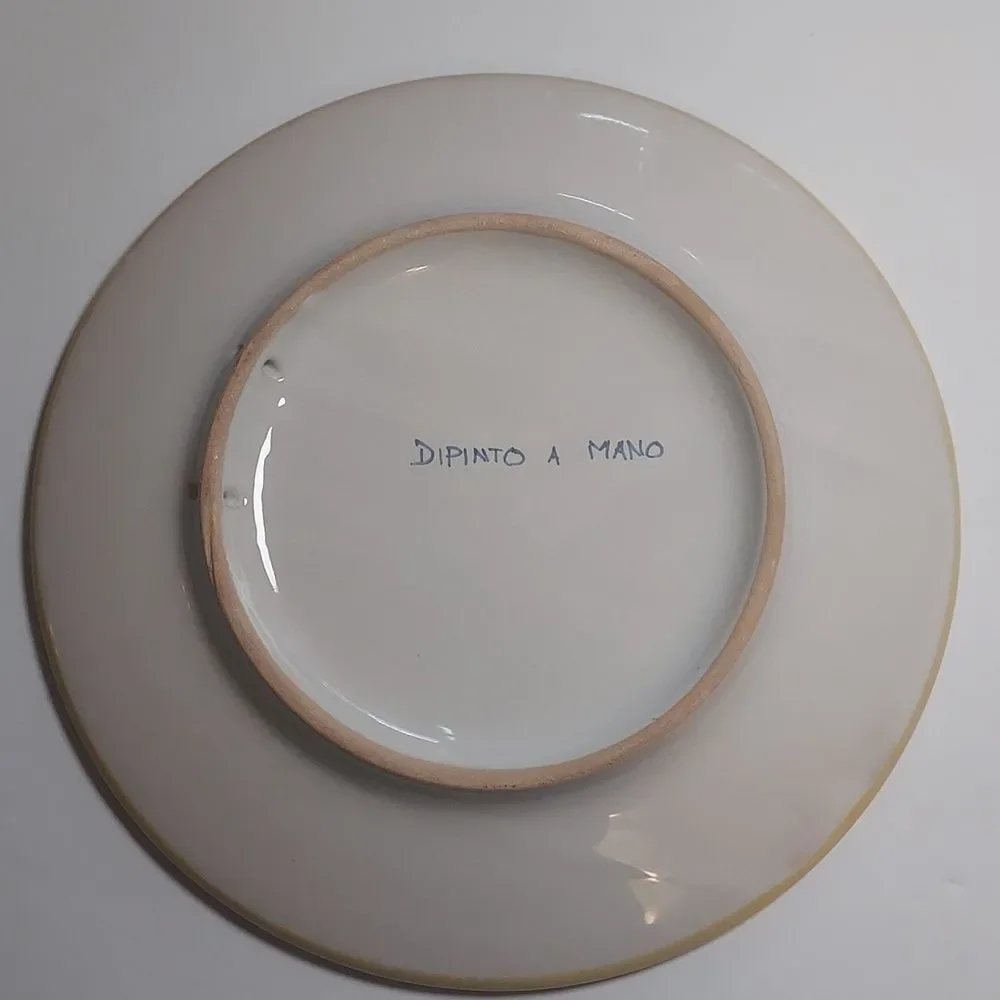 Dip A Mano Italian Handpainted Salad Dessert Decorative Plates Set Of 2 Vintage